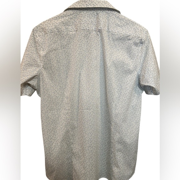 Michael Kors White Patterned Men's Shirt, EUC - Picture 2 of 5